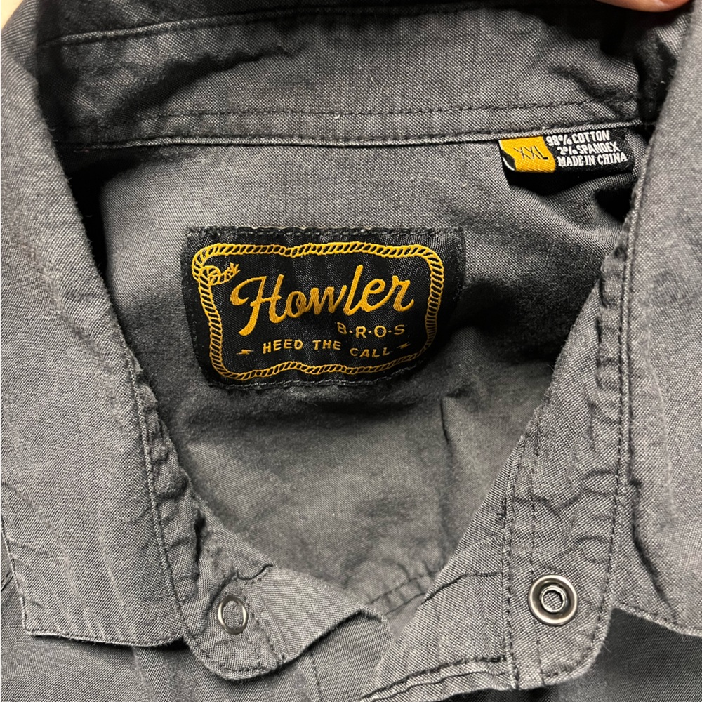 Howler Bros Gaucho Snapshirt 2XL Men’s Western Pearl Snap Patterned Sun Beams - Picture 6 of 12